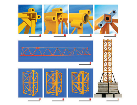 Tower crane parts A-I